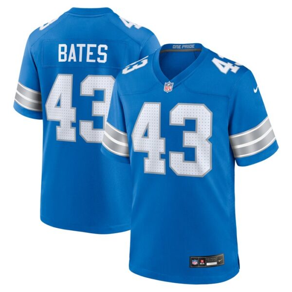 Jake Bates Detroit Lions Team Game Jersey - Blue