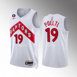 Jakob Poeltl Toronto Raptors #19 White Jersey 2022-23 Association Edition Swingman