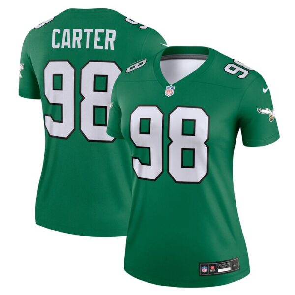 Jalen Carter Philadelphia Eagles Women Legend Jersey - Kelly Green