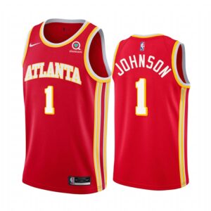 Jalen Johnson 2021 NBA Draft Atlanta Hawks Icon Edition Jersey Red