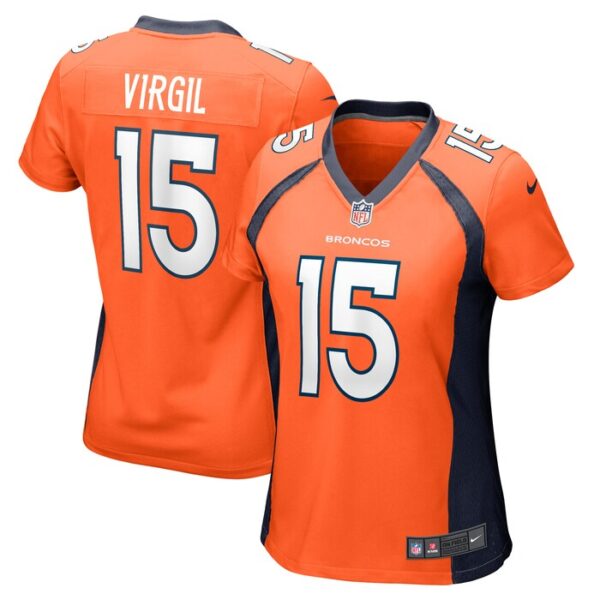 Jalen Virgil Denver Broncos Women Game Player Jersey - Orange