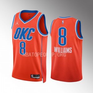 Jalen Williams Oklahoma City Thunder #8 Orange Jersey 2022-23 Statement Edition Swingman