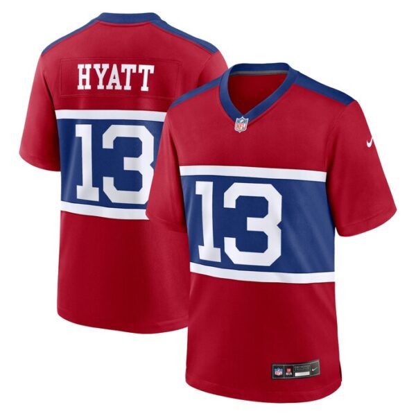 Jalin Hyatt New York Giants Alternate Player Game Jersey - Century Red