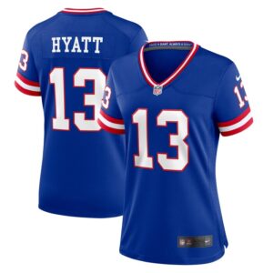 Jalin Hyatt New York Giants Women Team Game Jersey - Royal