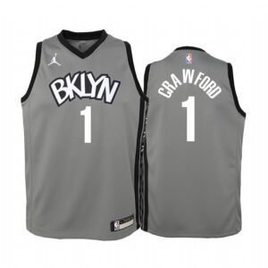 Jamal Crawford Brooklyn Nets Youth Gray Statement Jersey Jumpman