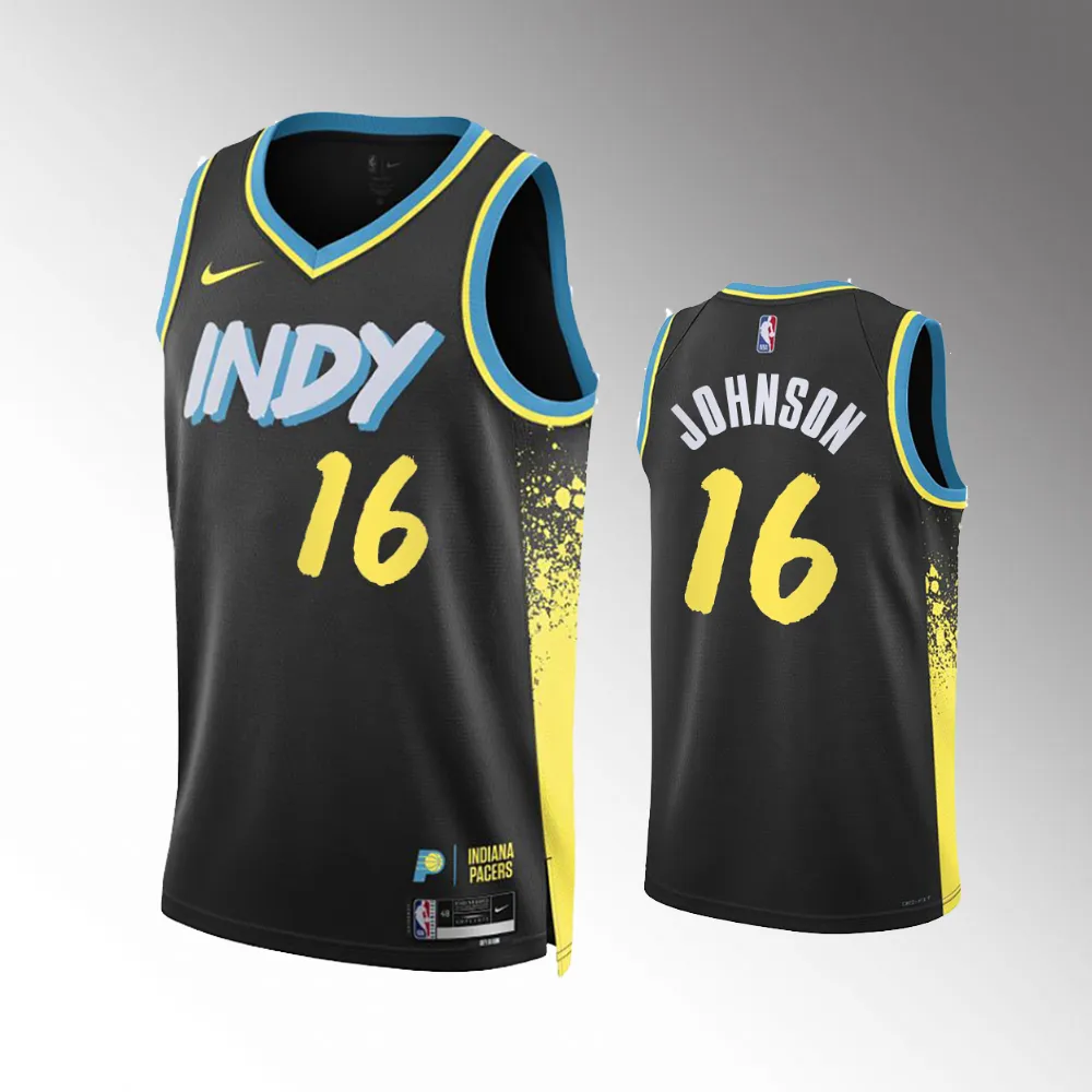 James Johnson #16 Swingman Indiana Pacers 2023-24 City Edition Jersey - Black