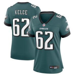 Jason Kelce Philadelphia Eagles Women Team Game Jersey - Midnight Green