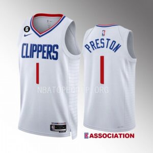 Jason Preston LA Clippers #1 White Jersey 2022-23 Association Edition Swingman