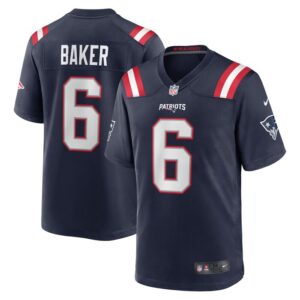 Javon Baker New England Patriots Team Game Jersey - Navy