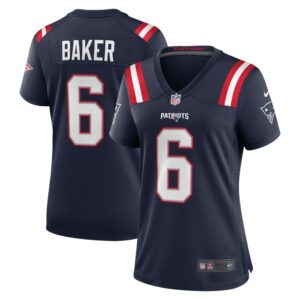 Javon Baker New England Patriots Women Team Game Jersey - Navy