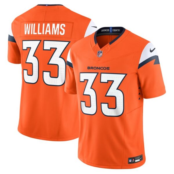 Javonte Williams Denver Broncos Mile High Collection Vapor F.U.S.E. Limited Jersey - Orange