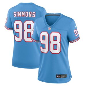 Jeffery Simmons Tennessee Titans Women Player Jersey - Light Blue