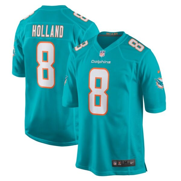 Jevon Holland Miami Dolphins Game Player Jersey - Aqua