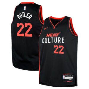 Jimmy Butler Miami Heat Youth 2023/24 Swingman Replica Jersey - City Edition - Black