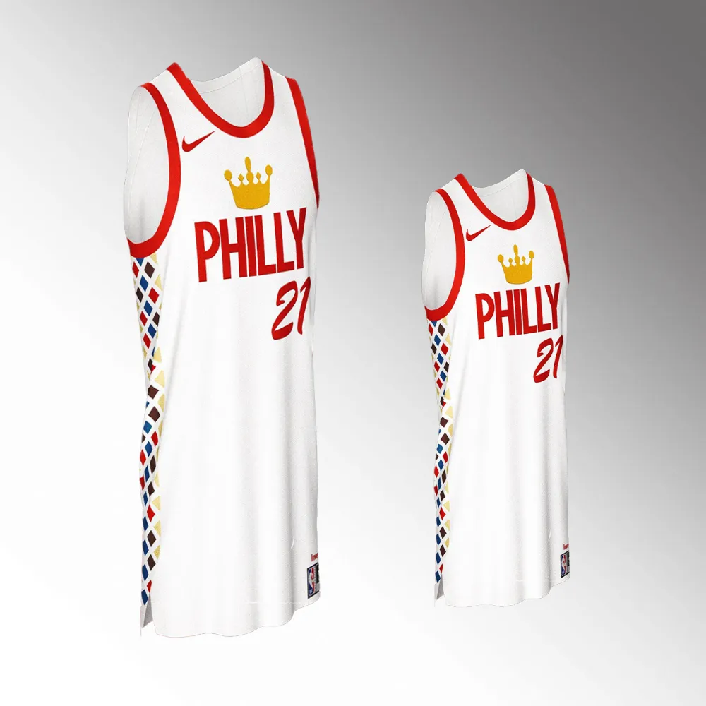 Joel Embiid #21 Concept Series Philadelphia 76ers 2023-24 City Edition Jersey - White