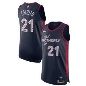 Joel Embiid Philadelphia 76ers 2023/24 Jersey - City Edition - Navy