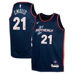 Joel Embiid Philadelphia 76ers Youth 2023/24 Swingman Replica Jersey - City Edition - Navy