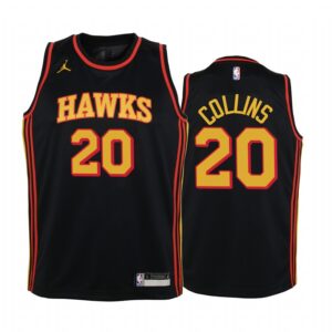 John Collins Atlanta Hawks Youth Black Statement Jersey Jumpman