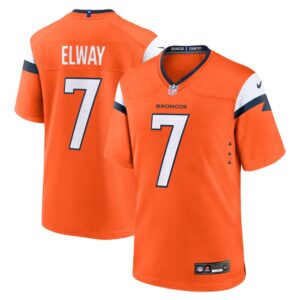 John Elway Denver Broncos Mile High Collection Retired Player Game Jersey - Orange