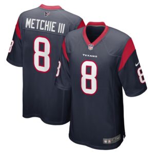 John Metchie III Houston Texans Game Player Jersey - Navy