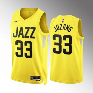 Johnny Juzang 2022-23 Utah Jazz Yellow #33 Icon Edition Jersey