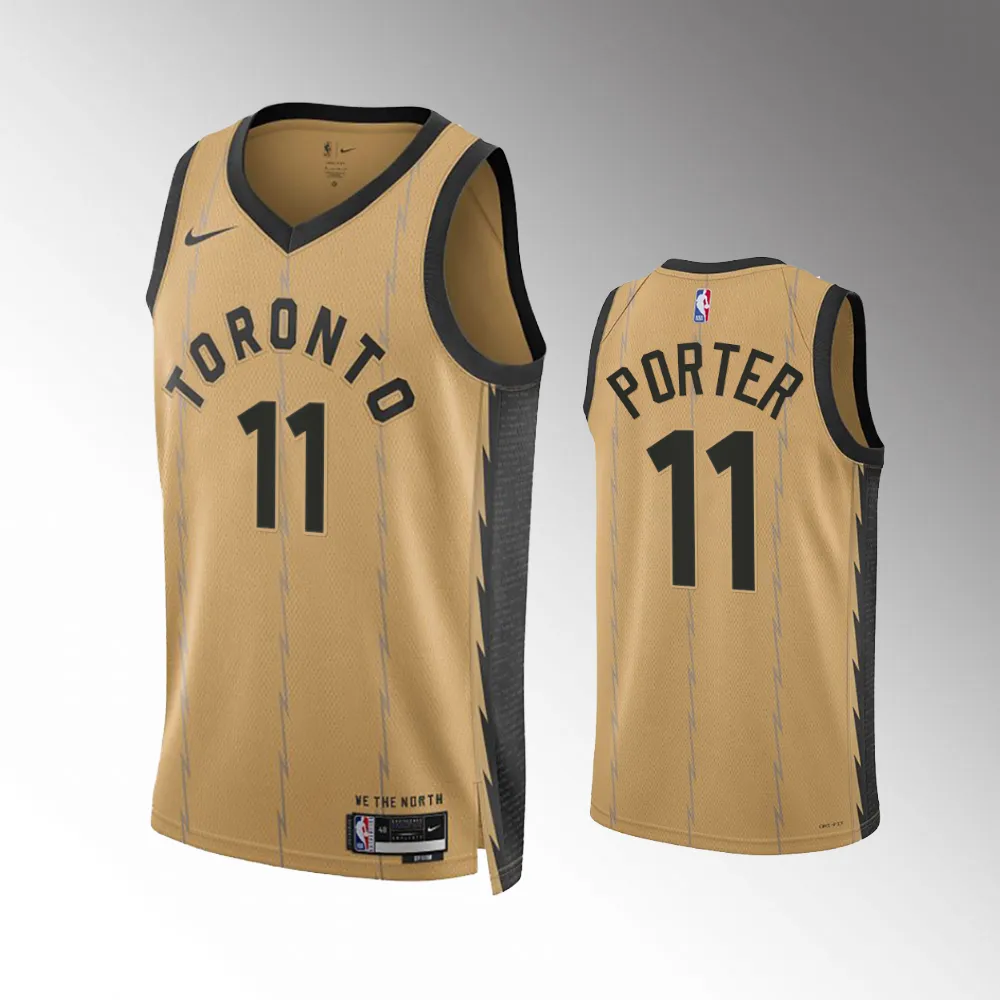 Jontay Porter #11 Swingman Toronto Raptors 2023-24 City Edition Jersey - Gold