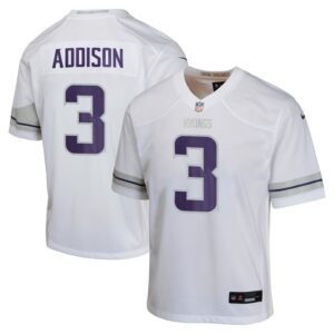 Jordan Addison Minnesota Vikings Youth Alternate Game Jersey - White