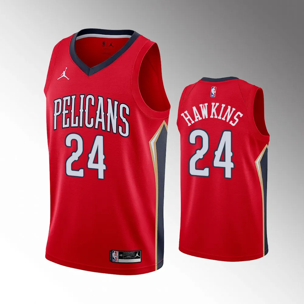 Jordan Hawkins #24 2023 Nba Draft New Orleans Pelicans 2022-2023 Statement Edition Jersey - Red