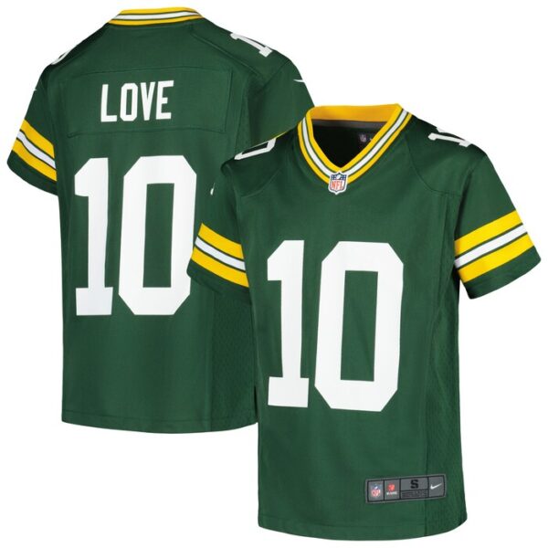 Jordan Love Green Bay Packers Youth Game Jersey - Green