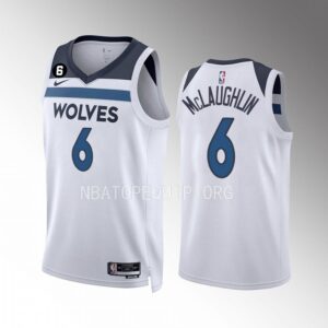 Jordan McLaughlin Minnesota Timberwolves 2022-23 Association Edition White #6 Jersey Swingman