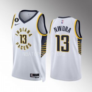 Jordan Nwora Indiana Pacers 2022-23 Association Edition White #13 Jersey Swingman