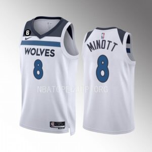 Josh Minott Minnesota Timberwolves 2022-23 Association Edition White #8 Jersey Swingman