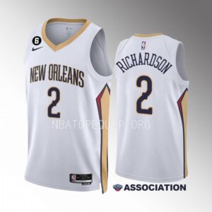 Josh Richardson New Orleans Pelicans #2 White Jersey 2022-23 Association Edition Swingman