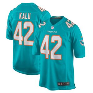 Joshua Kalu Miami Dolphins Team Game Jersey - Aqua