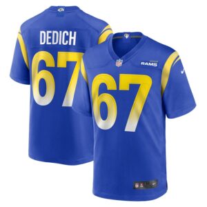 Justin Dedich Los Angeles Rams Game Jersey - Royal