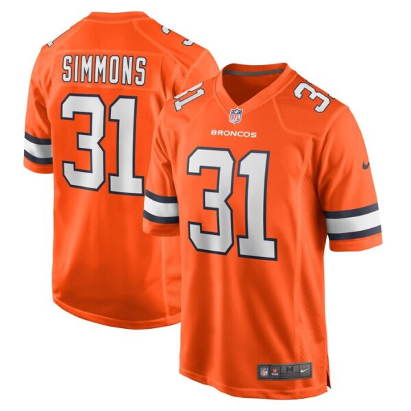 Justin Simmons Denver Broncos Alternate Game Jersey - Orange