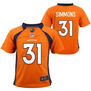 Justin Simmons Denver Broncos Toddler Game Jersey - Orange