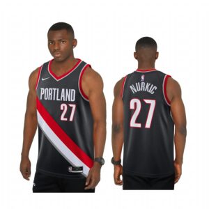 Jusuf Nurkic Portland Trail Blazers Black Icon 2020-21 Jersey