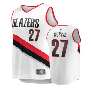 Jusuf Nurkic Portland Trail Blazers White Icon player Jersey - Youth