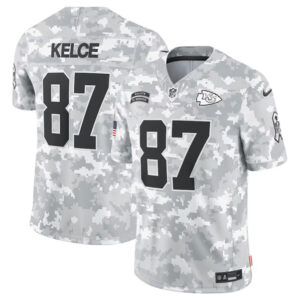 Kansas City Chiefs #87 Travis Kelce Arctic Camo 2024 F.U.S.E. Salute to Service Limited Football Stitched Jersey