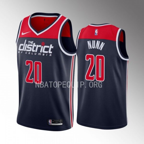 Kendrick Nunn Washington Wizards #20 Navy Jersey Statement Edition