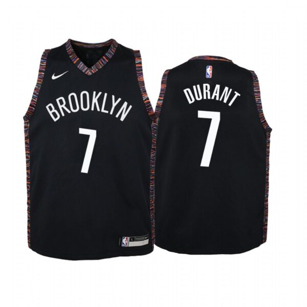 Kevin Durant Brooklyn Nets 2019-20 City Youth Jersey - Black