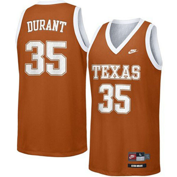 Kevin Durant NCAA Texas Longhorns #35 Orange Basketball Jersey