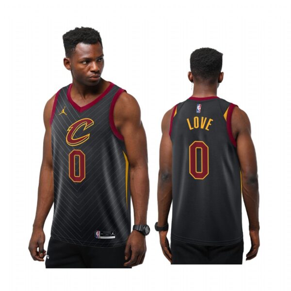 Kevin Love Cleveland Cavaliers Black Statement Jumpman 2020-21 Jersey