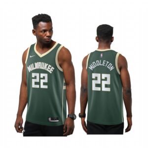 Khris Middleton Milwaukee Bucks Green Icon 2020-21 Jersey