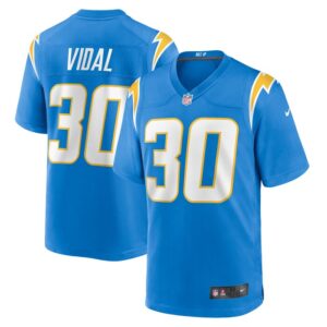 Kimani Vidal Los Angeles Chargers Team Game Jersey - Powder Blue