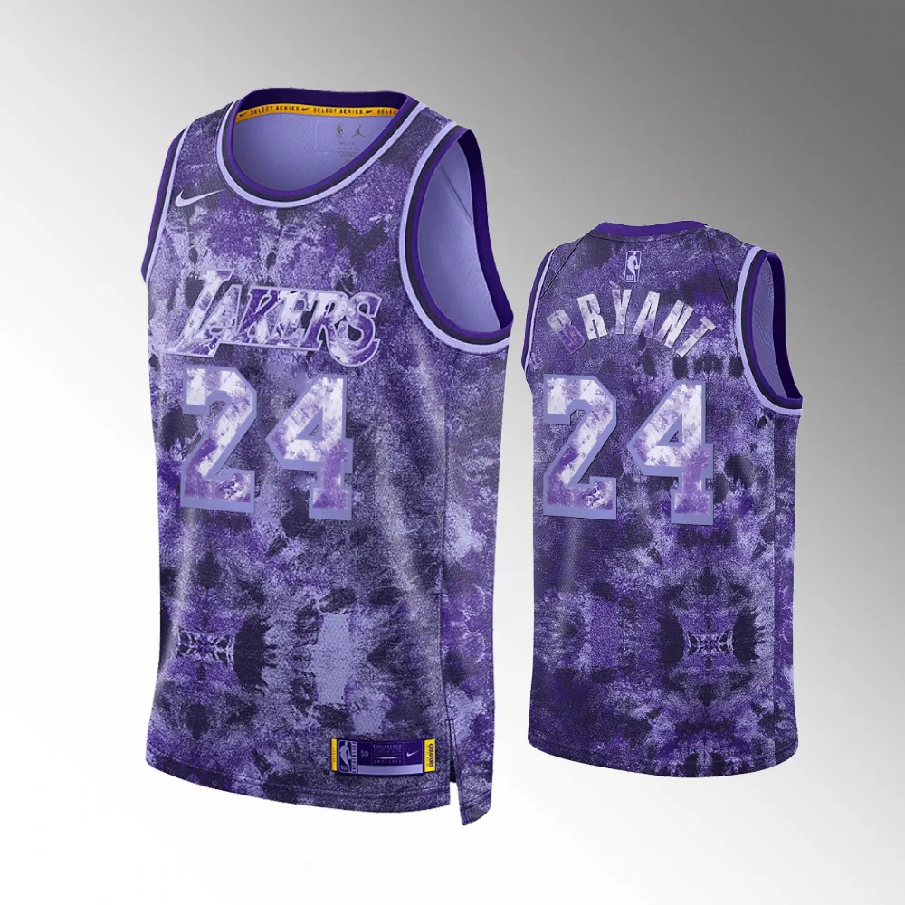 Kobe Bryant #24 Camo Los Angeles Lakers 2023 Select Series Jersey - Purple