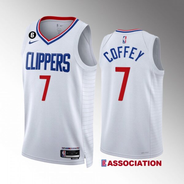 LA Clippers Amir Coffey 2022-23 Association Edition White #7 Jersey Swingman