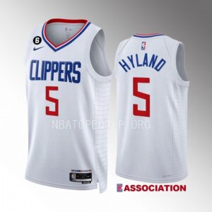 LA Clippers Bones Hyland 2022-23 Association Edition White #5 Jersey Swingman