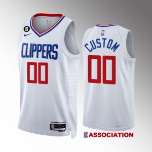 LA Clippers Custom 2022-23 Association Edition White #00 Jersey Swingman